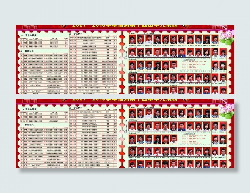学校展板宣传栏图片(7382X2756(DPI:50))psd模版下载