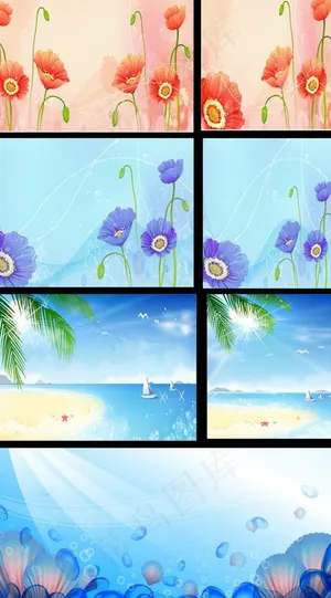 梦幻矢量花朵图片