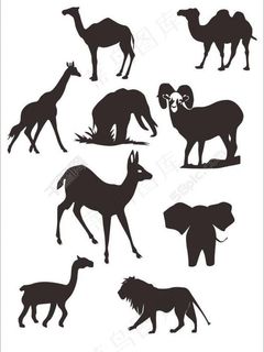 动物剪影图片
