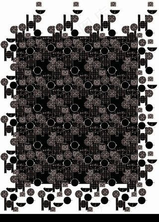 黑色背景圆形图案