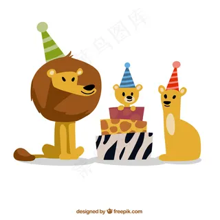 卡通狮子矢量设计