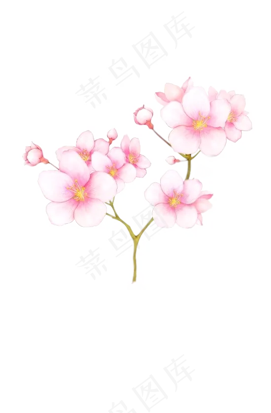 粉色花朵图案元素