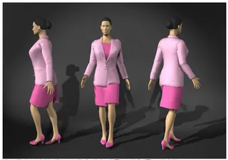 3d职业女性模型