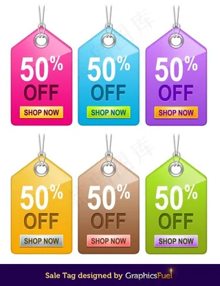 网页促销吊牌psd素材