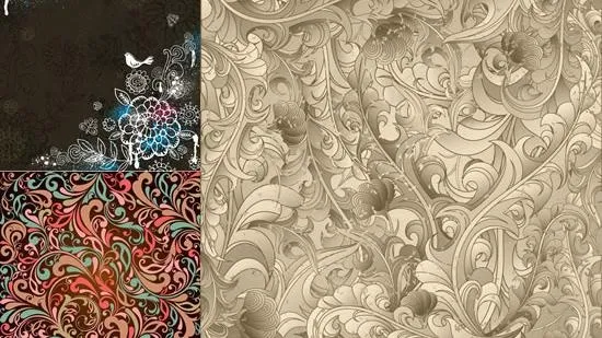 典雅植物花纹背景矢量图 AIai矢量模版下载