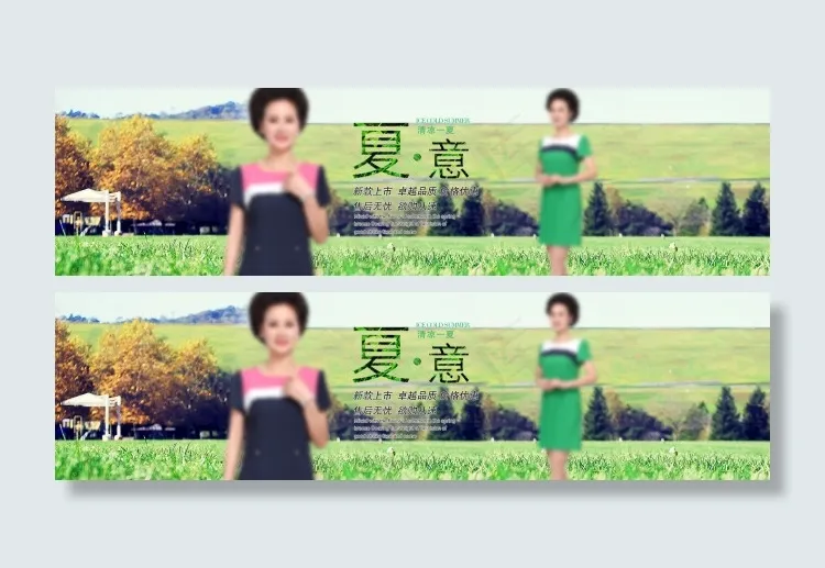 中老年女装海报夏款