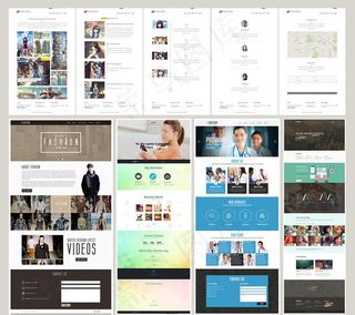 七套单页网页设计模板图片