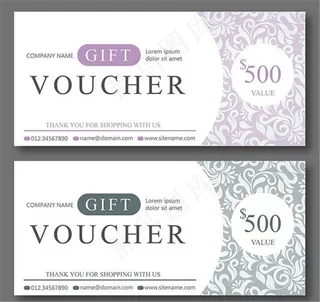 欧式代金劵矢量