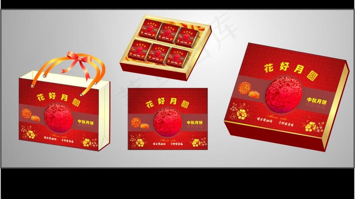 中秋月饼包装图片cdr矢量模版下载