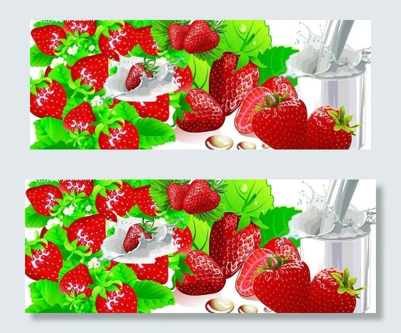 草莓失量图图片eps,ai矢量模版下载
