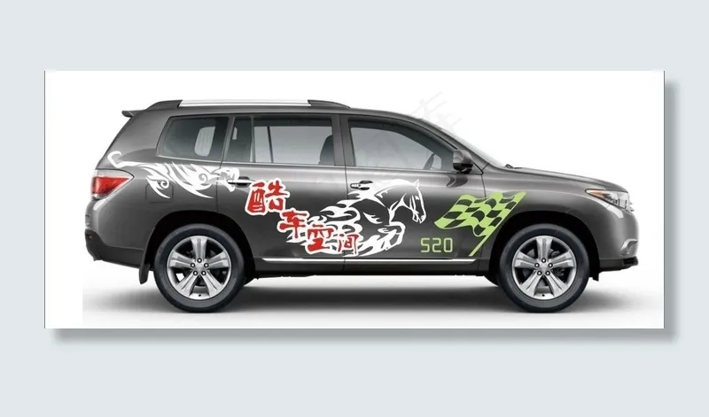 酷车贴 个性车贴cdr矢量模版下载