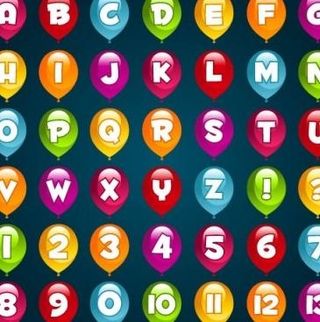 卡通字体设计的01个向量