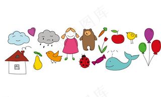 可爱卡通矢量素材图片