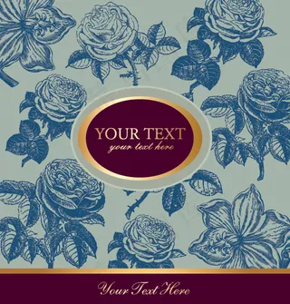 华丽欧式花纹矢量图下载