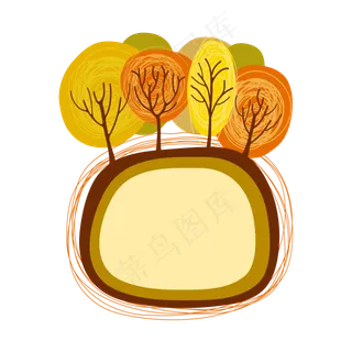 秋季树木边框