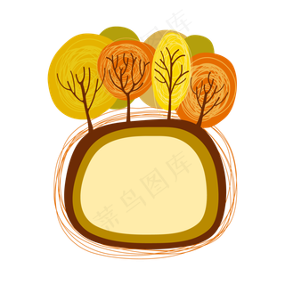 秋季树木边框