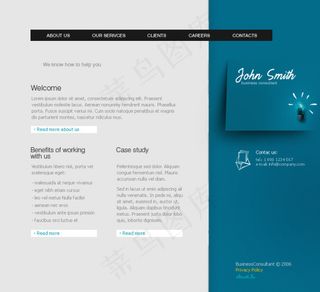 国外简洁现在风格网页模板