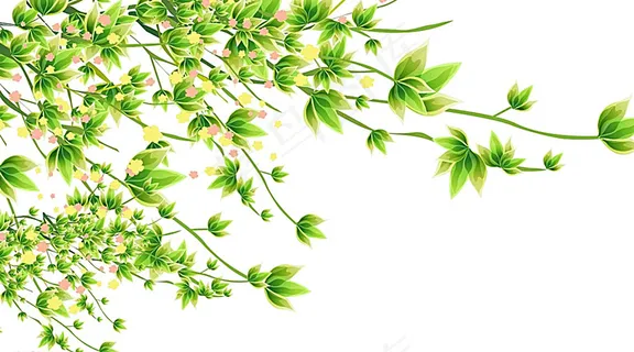 树叶花朵矢量素材图片