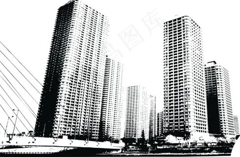 T桖建筑印花图案 T桖建筑印花图案