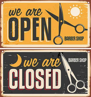 理发店营业标识牌