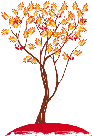 54个秋天的风景各种树PNG装饰免...