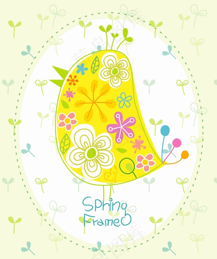 优雅的身影小鸟矢量素材