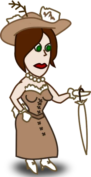 漫画人物的女士的剪辑艺术