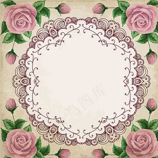 手绘玫瑰花图片