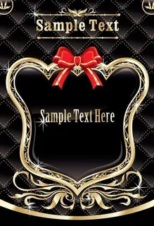 黑色背景 金色花纹 底纹 蝴蝶结图片