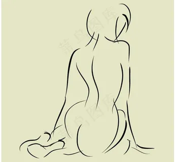 人物 美女 线条 长图片