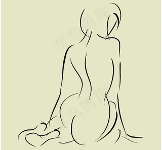 人物 美女 线条 长图片