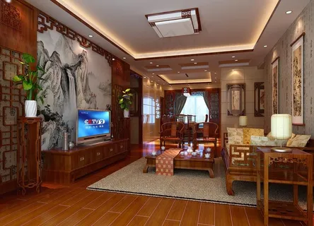 中式客厅效果图
