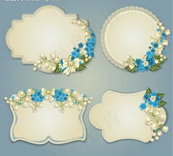 欧式花纹边框矢量素材图片