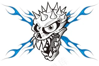 蓝色火焰骷髅