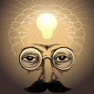 印花矢量图 人物 男人头 生活元素...