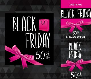 矢量蝴蝶结标签设计