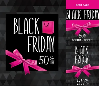 矢量蝴蝶结标签设计