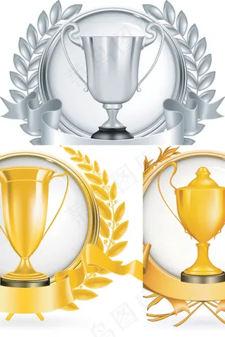 金色奖杯矢量素材