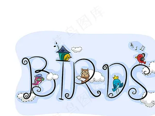 卡通动物与字体