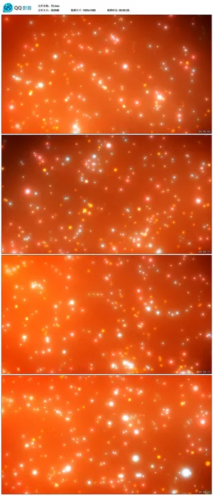 橙色粒子LED视频素材