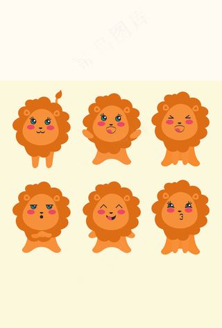 卡通动物矢量图