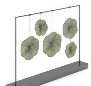 3D中式绿陶花语摆件模型