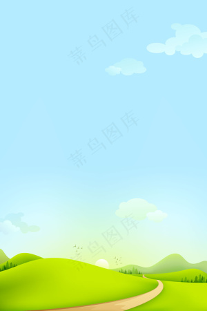 矢量夏季风景海边草地阳光背景