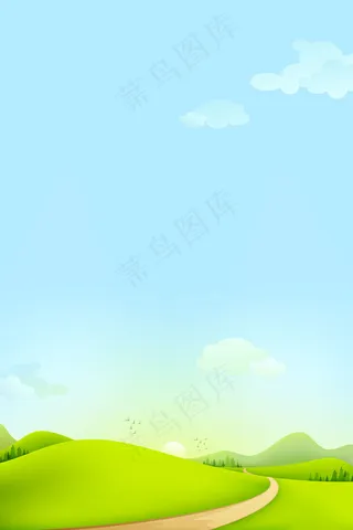 矢量夏季风景海边草地阳光背景