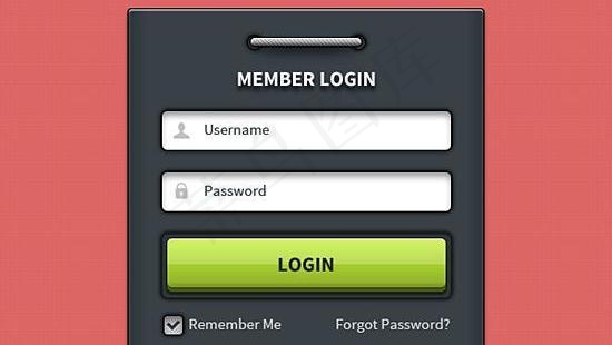会员登录表单psd分层