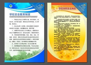 学校安全制度展板模板