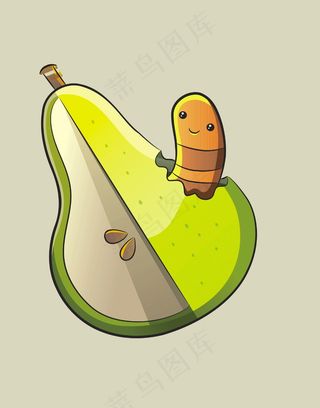 卡通水果矢量图简笔插画