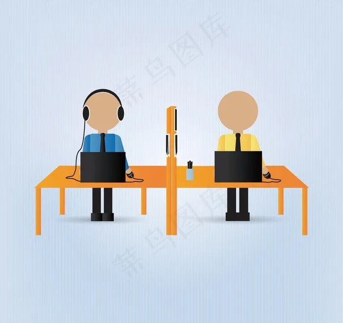 上班中图片ai矢量模版下载
