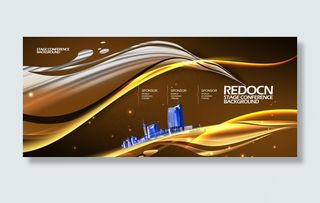 金色商务背景PSD分层素材