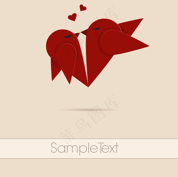 情人节爱心小鸟图片